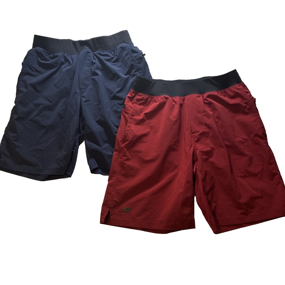 Men's Fabletics Athletic Shorts The Franchise Shorts Medium Lot Of 2 Blue Red